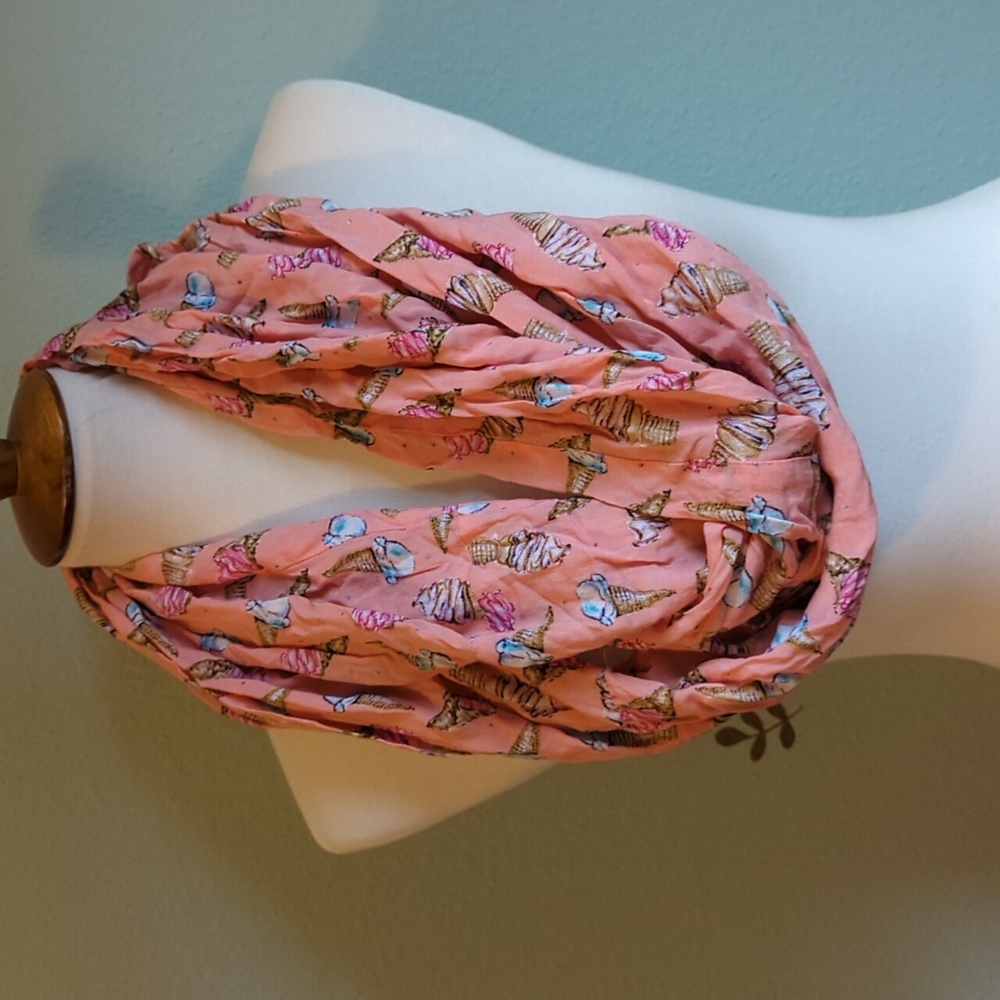 Ice Cream Cone Infinity Scarf